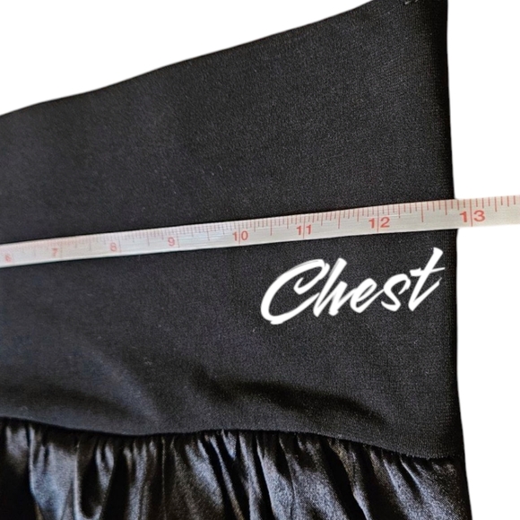 Y2K Joyce Leslie Blk Bandeau Top Bubble Hem Dress Sz S Tube Top HOCO PROM PARTY - Picture 9 of 12